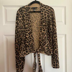 INC Leopard Tie Sweater